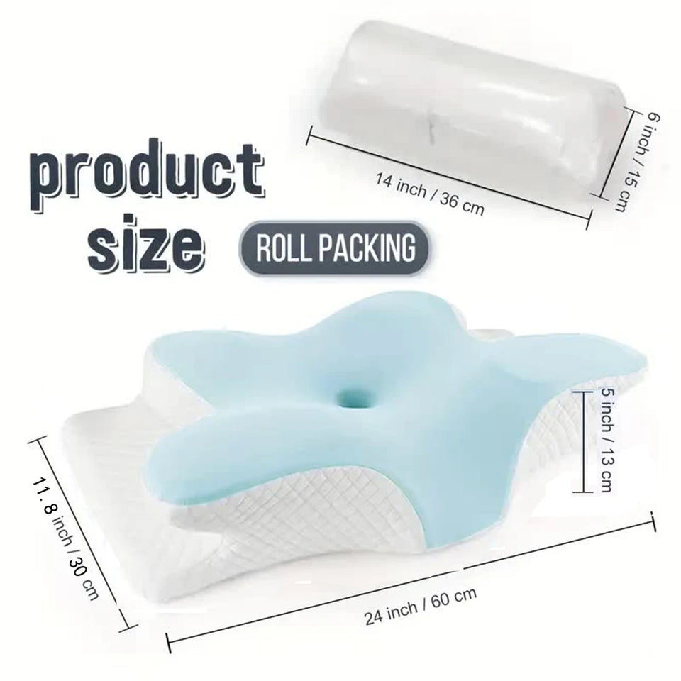 Butterfly Memory Foam Cervical Pillow for Neck Support & Sleep