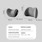 Memory Foam Car Neck & Lumbar Support Pillow for Driving