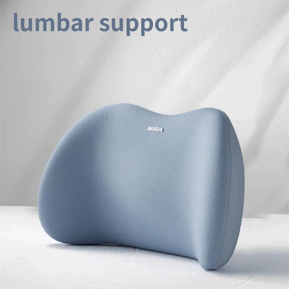 Memory Foam Car Neck & Lumbar Support Pillow for Driving