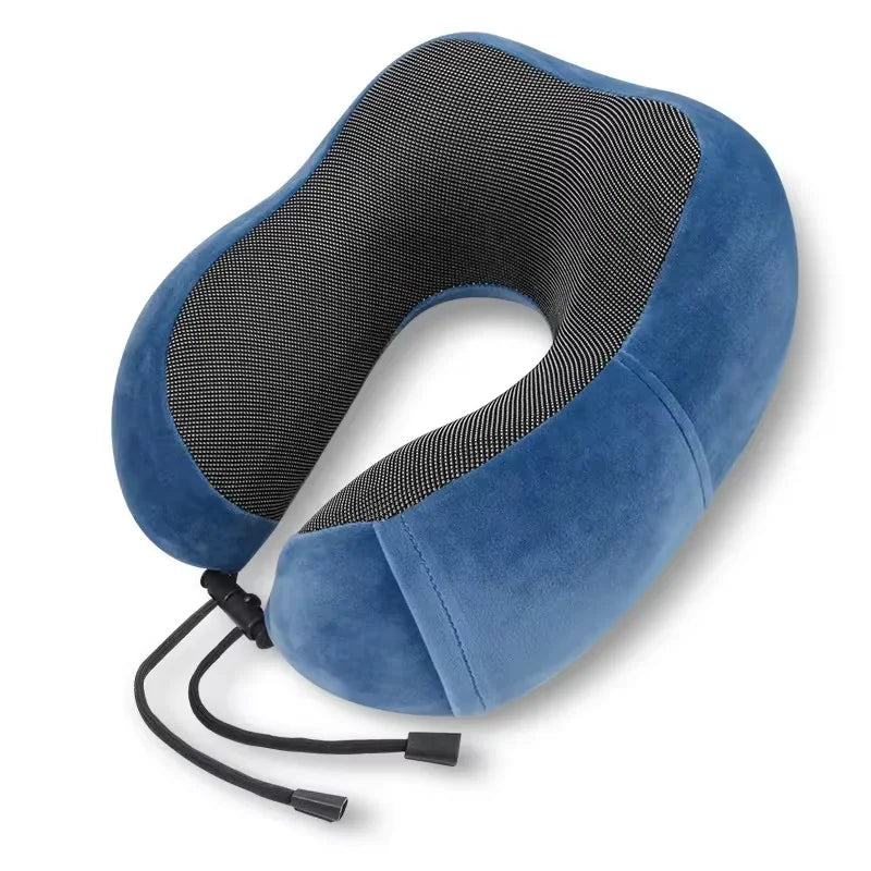 Memory Foam U-Shaped Travel Neck Pillow for Airplane & Car