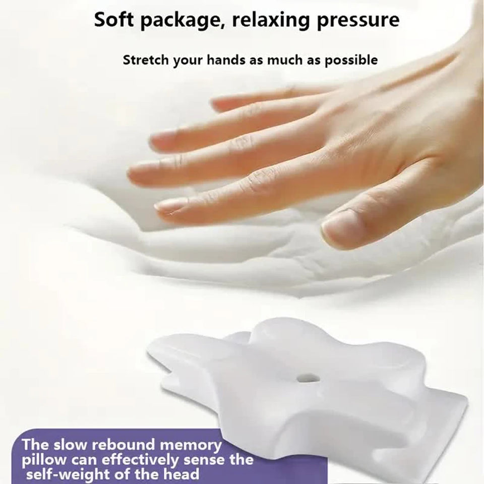 Butterfly Memory Foam Cervical Pillow for Neck Support & Sleep