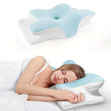 Butterfly Memory Foam Cervical Pillow for Neck Support & Sleep